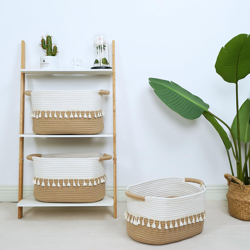 TeoKJ storage bin color-jute variant complements natural decor.