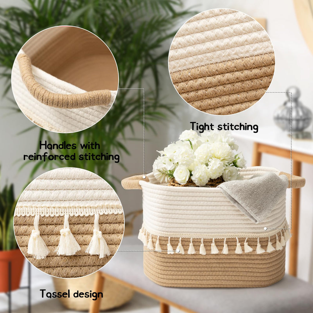 TeoKJ storage bin demonstrates fold-resistant cotton shape after use.