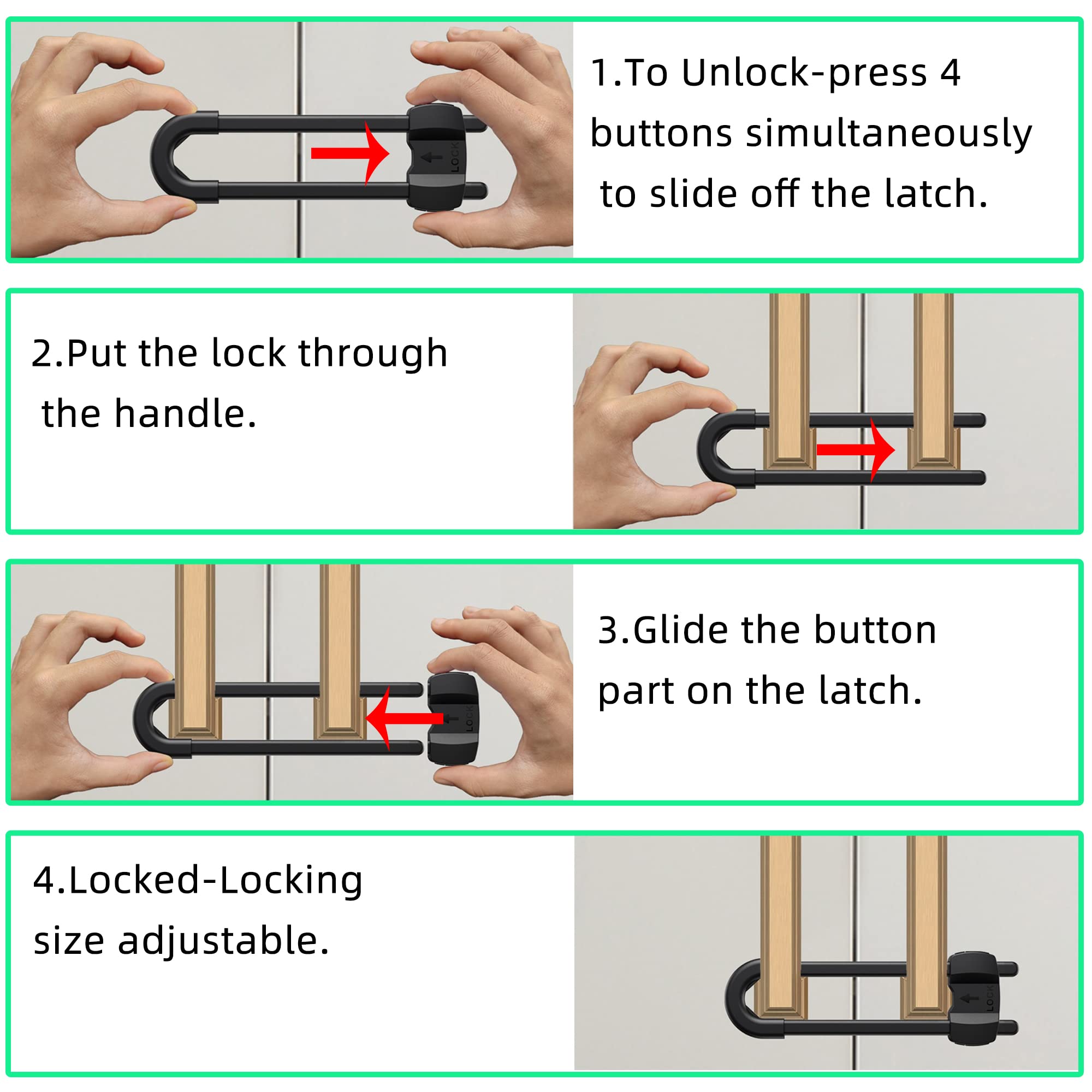 TERDEWE locks closeup highlighting durable ABS material
