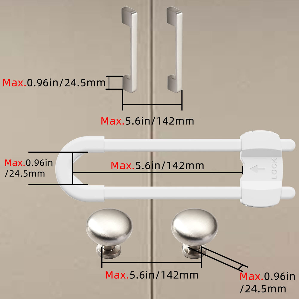 TERDEWE locks mounted on cabinet demonstrating no-drill installation