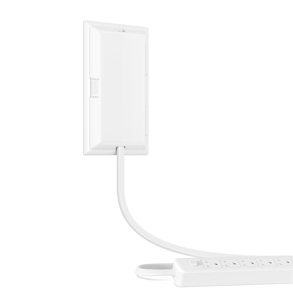 Terficer outlet concealer with 3ft extension hides sockets for tidy spaces.