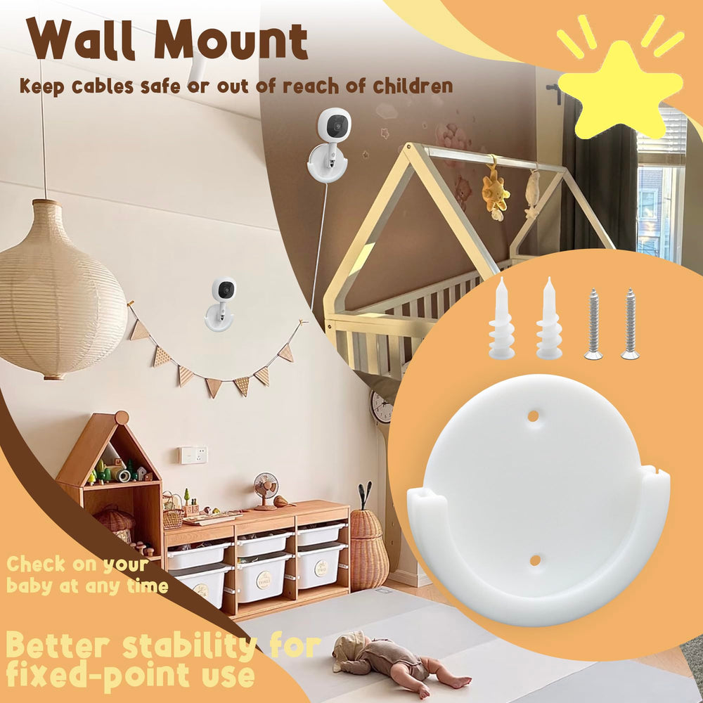Terixe wall mount Nanit round white monitor-in-use — ready for daytime monitoring.