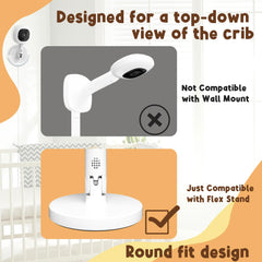 Terixe wall mount Nanit round white screw-in setup — quick, secure installation.