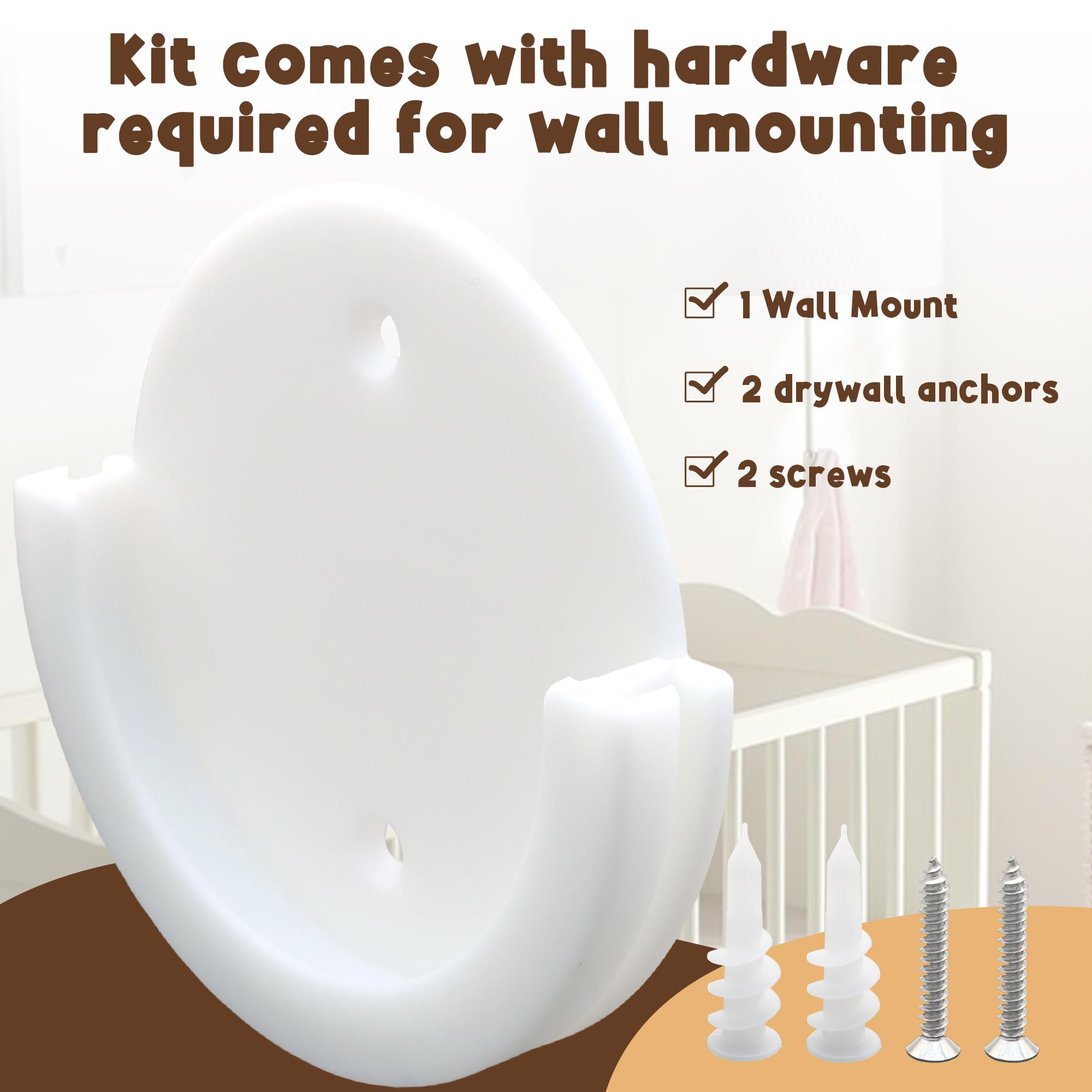 Terixe wall mount Nanit round white side assembly — precise alignment for easy access.