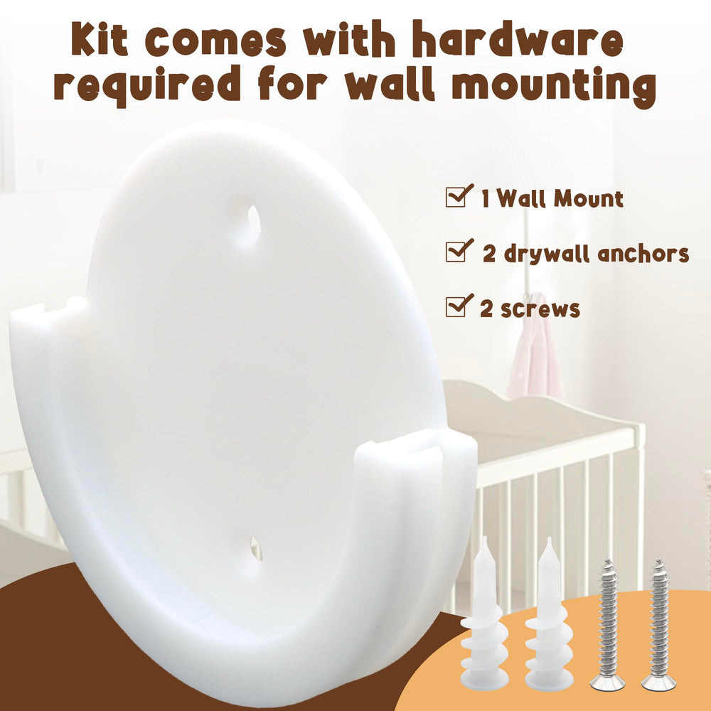 Terixe wall mount Nanit round white side assembly — precise alignment for easy access.