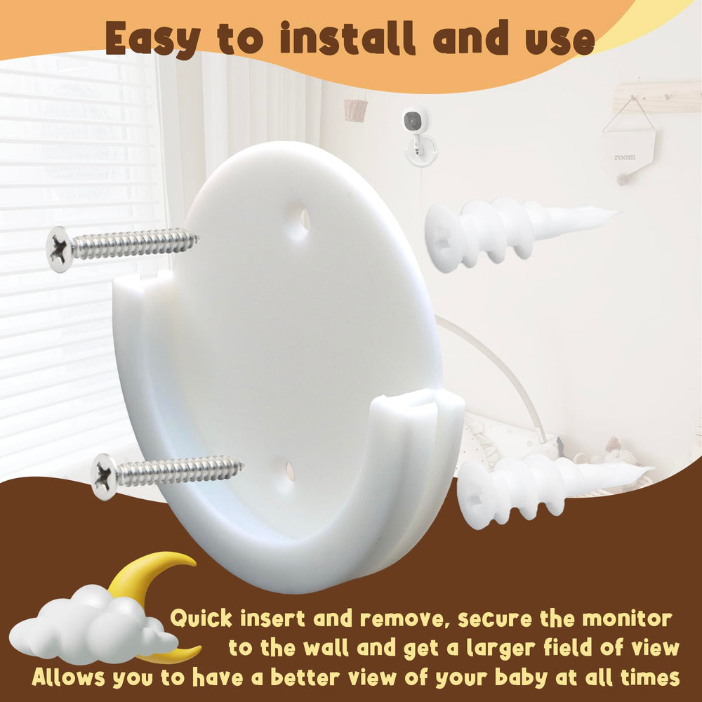 Terixe wall mount Nanit round white top-down view — optimal crib monitoring angle.