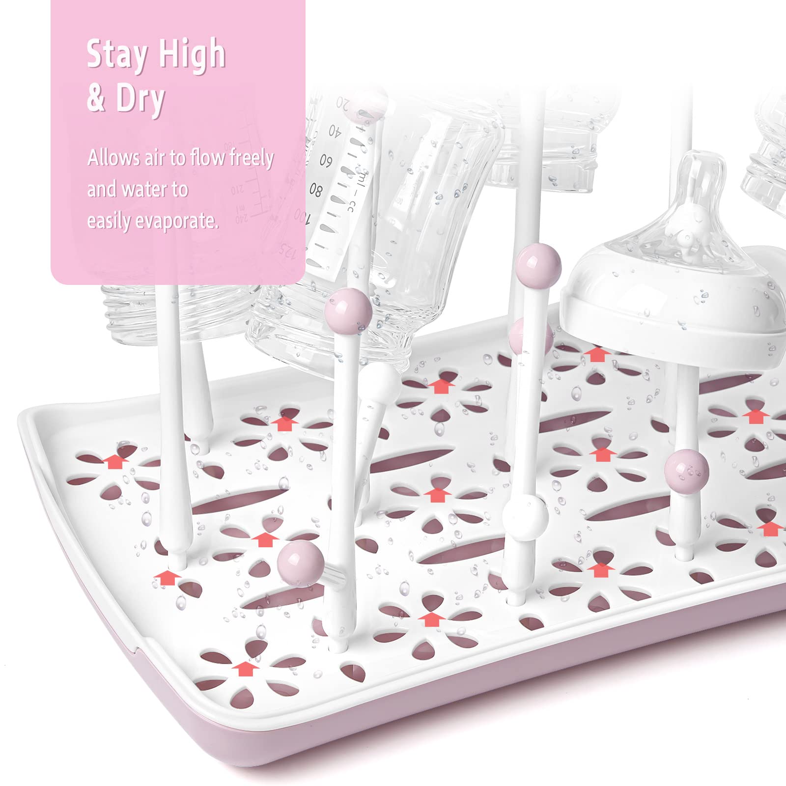 Termichy baby bottle drying rack BPA-free material for safe air drying.