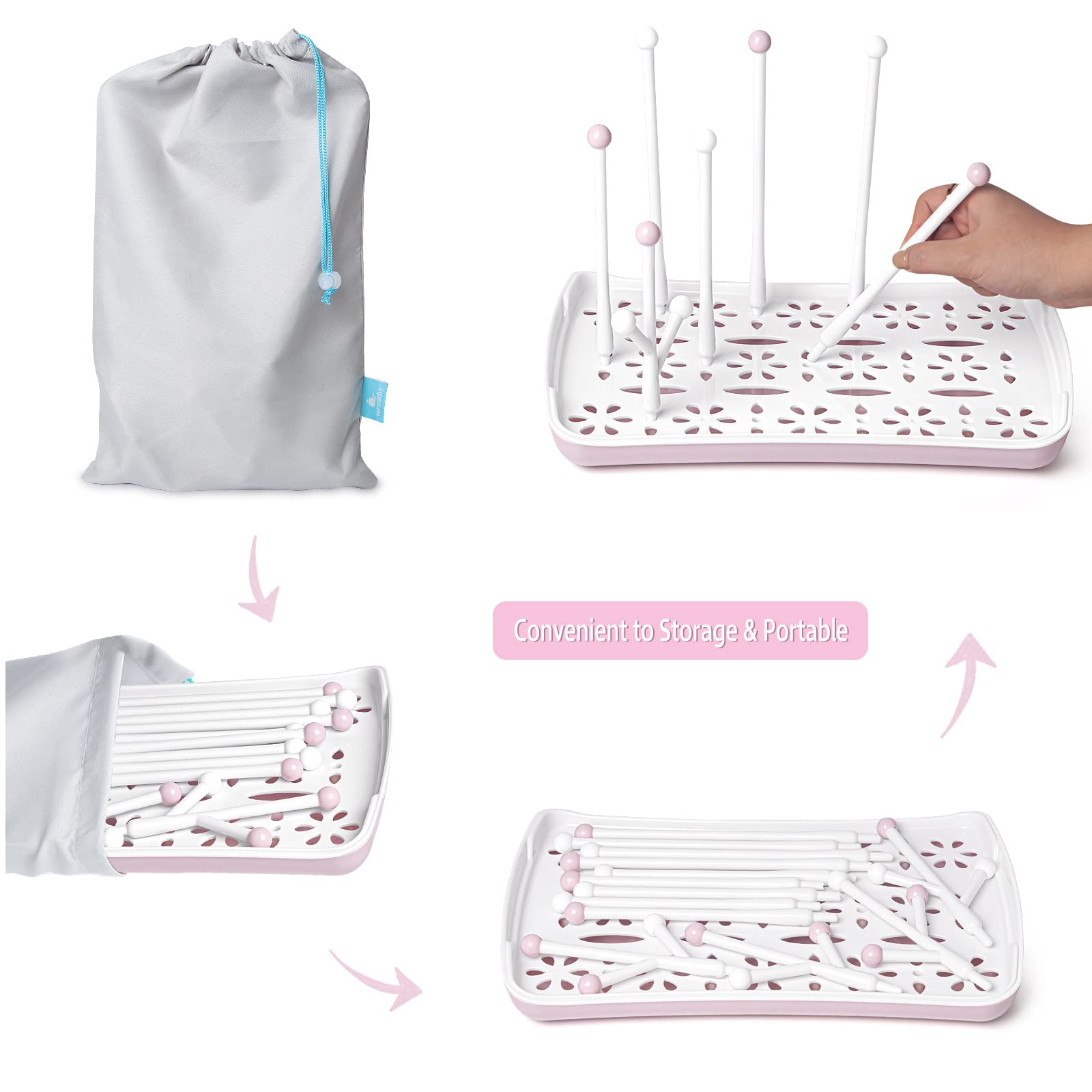 Termichy folding compact rack for easy storage and travel.