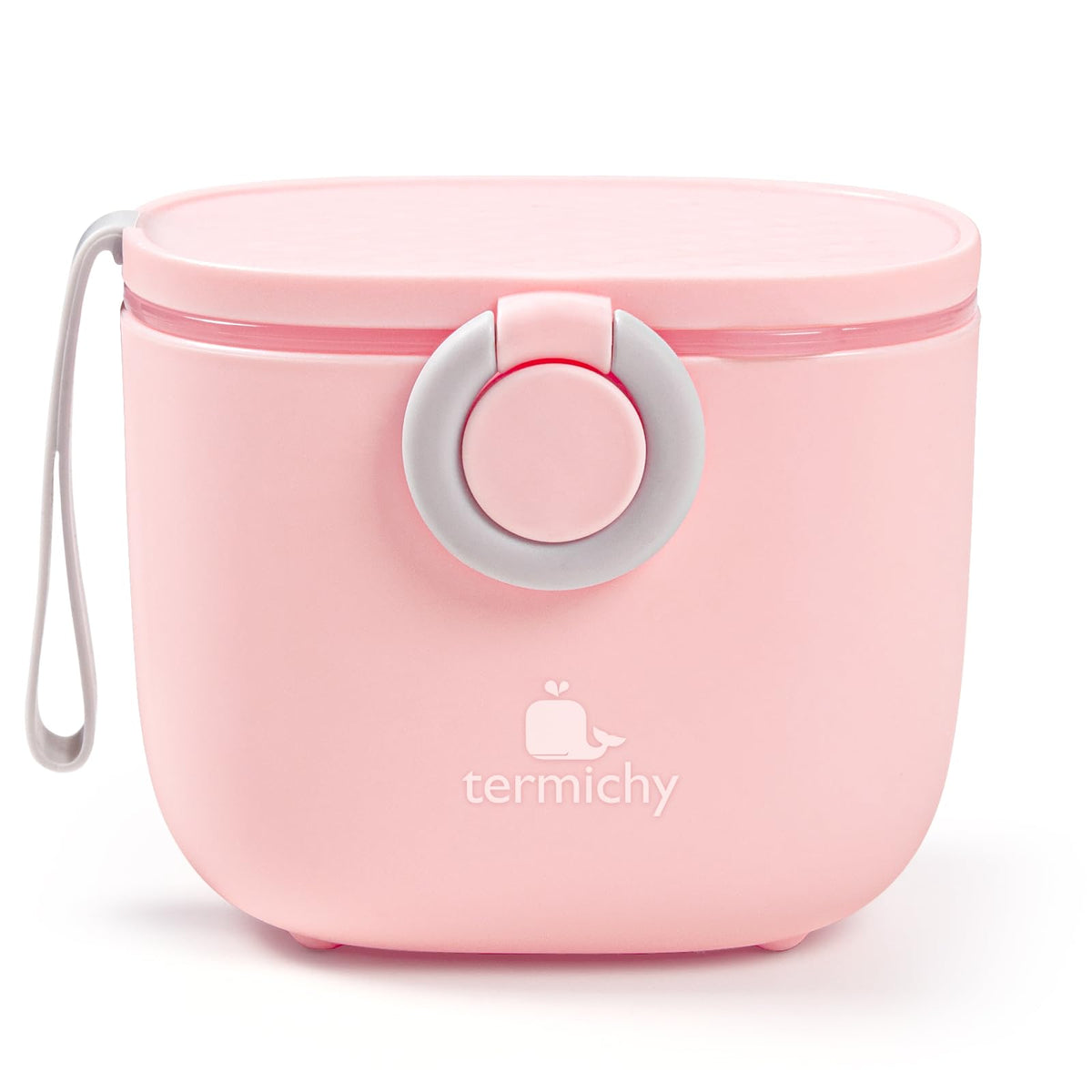 Termichy baby formula dispenser pink front view, portable feeding on the go