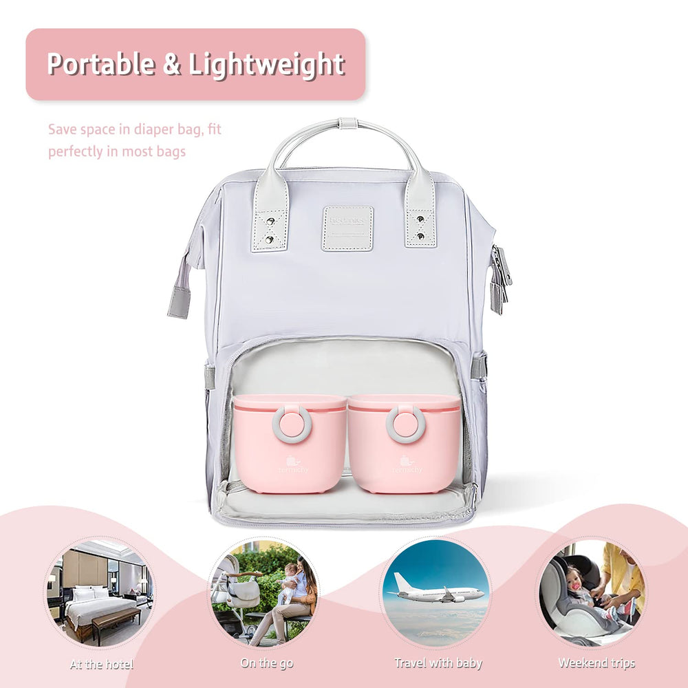 Termichy pink spoon compartment, keeps scoops hygienic and ready