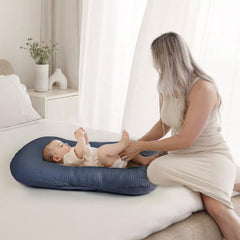 Termichy muslin cover fits Snuggle Me loungers securely for calm lounging