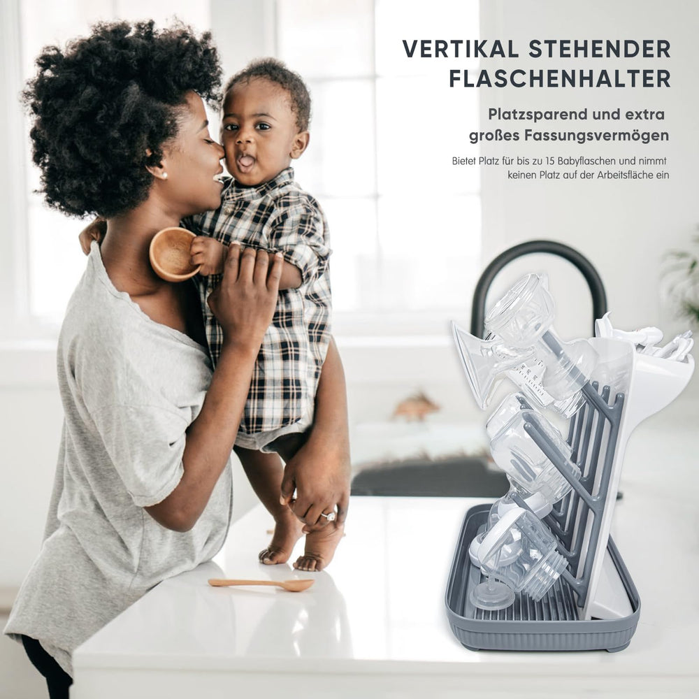 Termichy rack top area holds pump parts and small accessories for easy drying