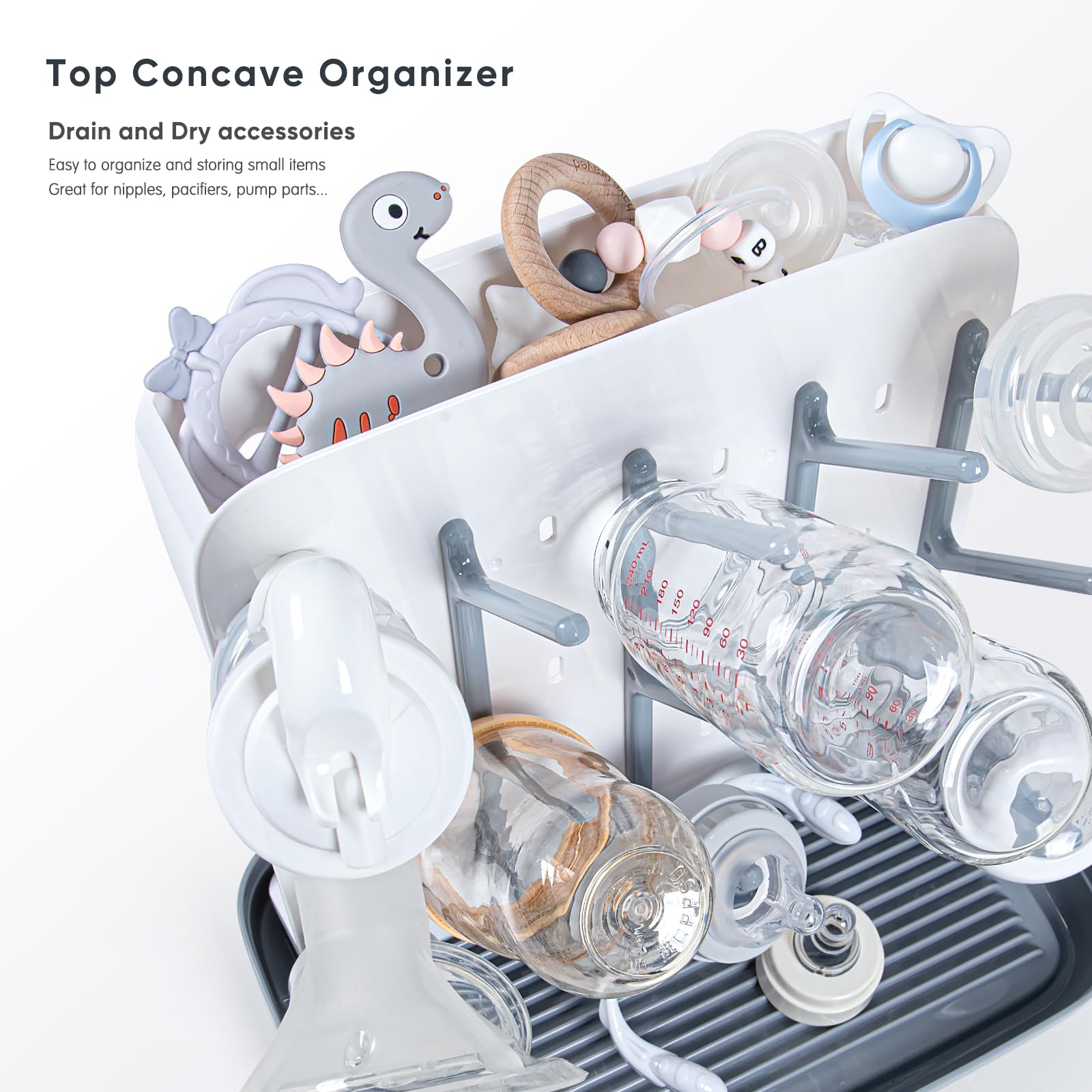 Termichy drying-rack-top-nipple-dryer keeps nipples and pacifiers ready.