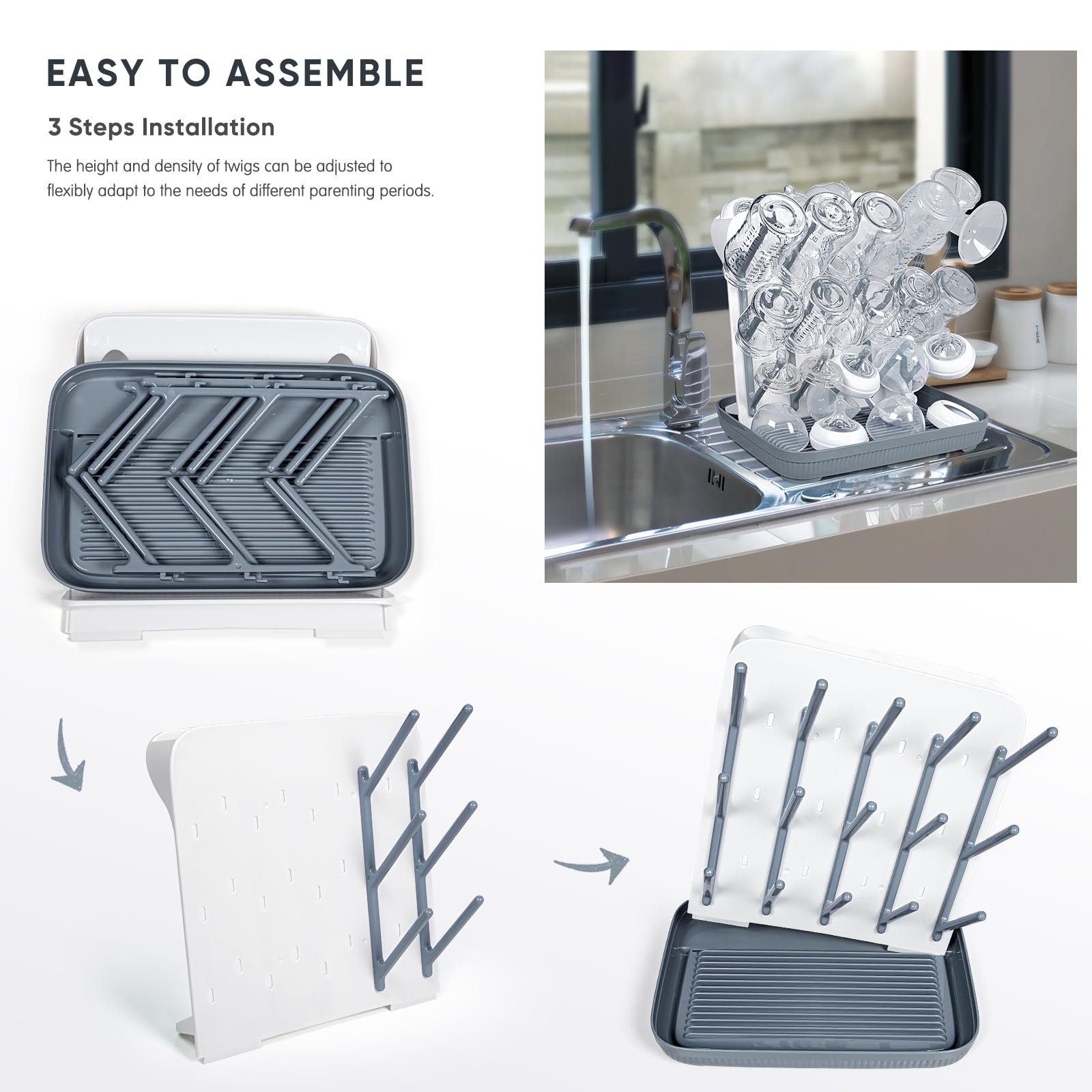 Termichy drying-rack-water-flow-card-slots makes cleaning easier.