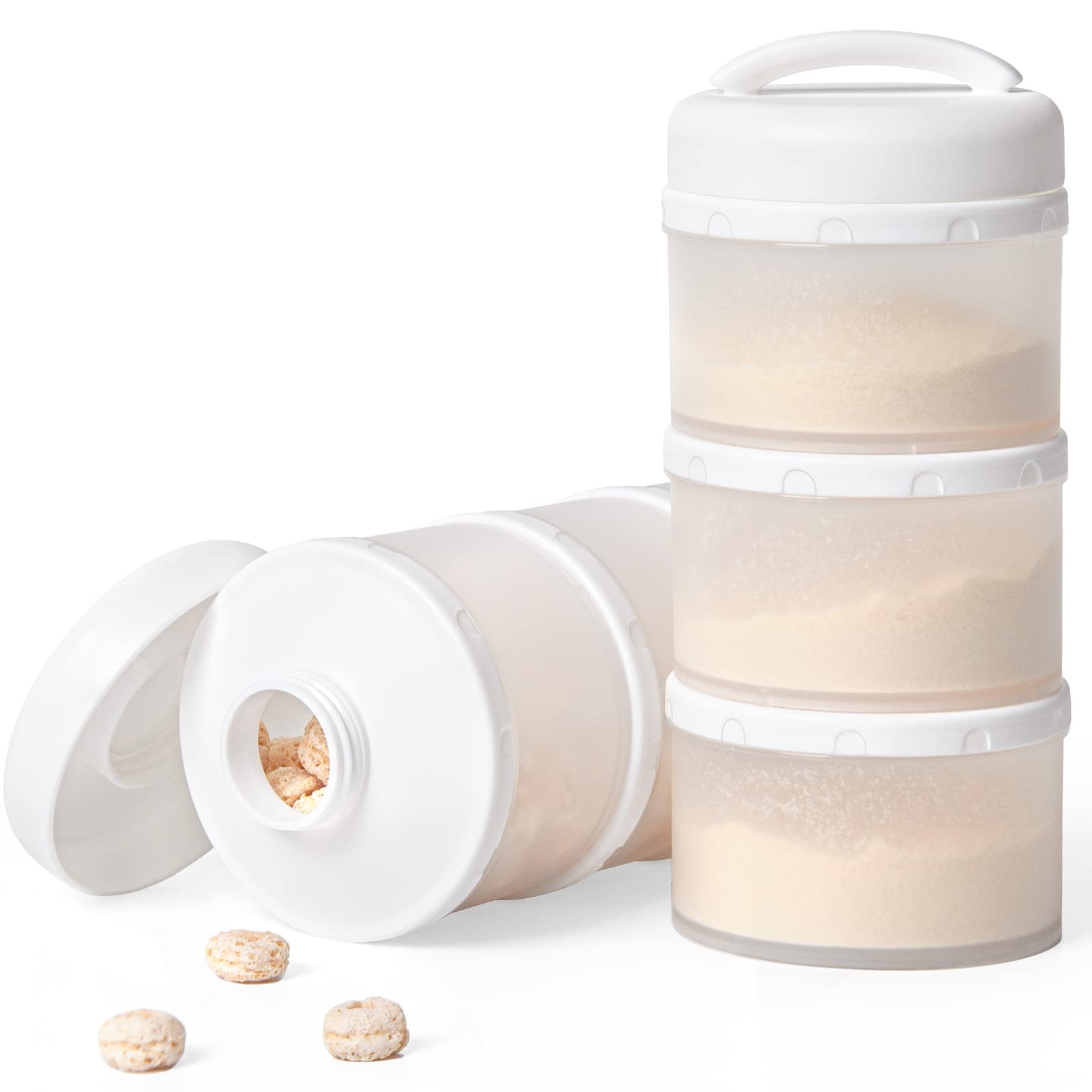 Termichy stackable dispenser compact design shown for easy storage and on-the-go feeding.