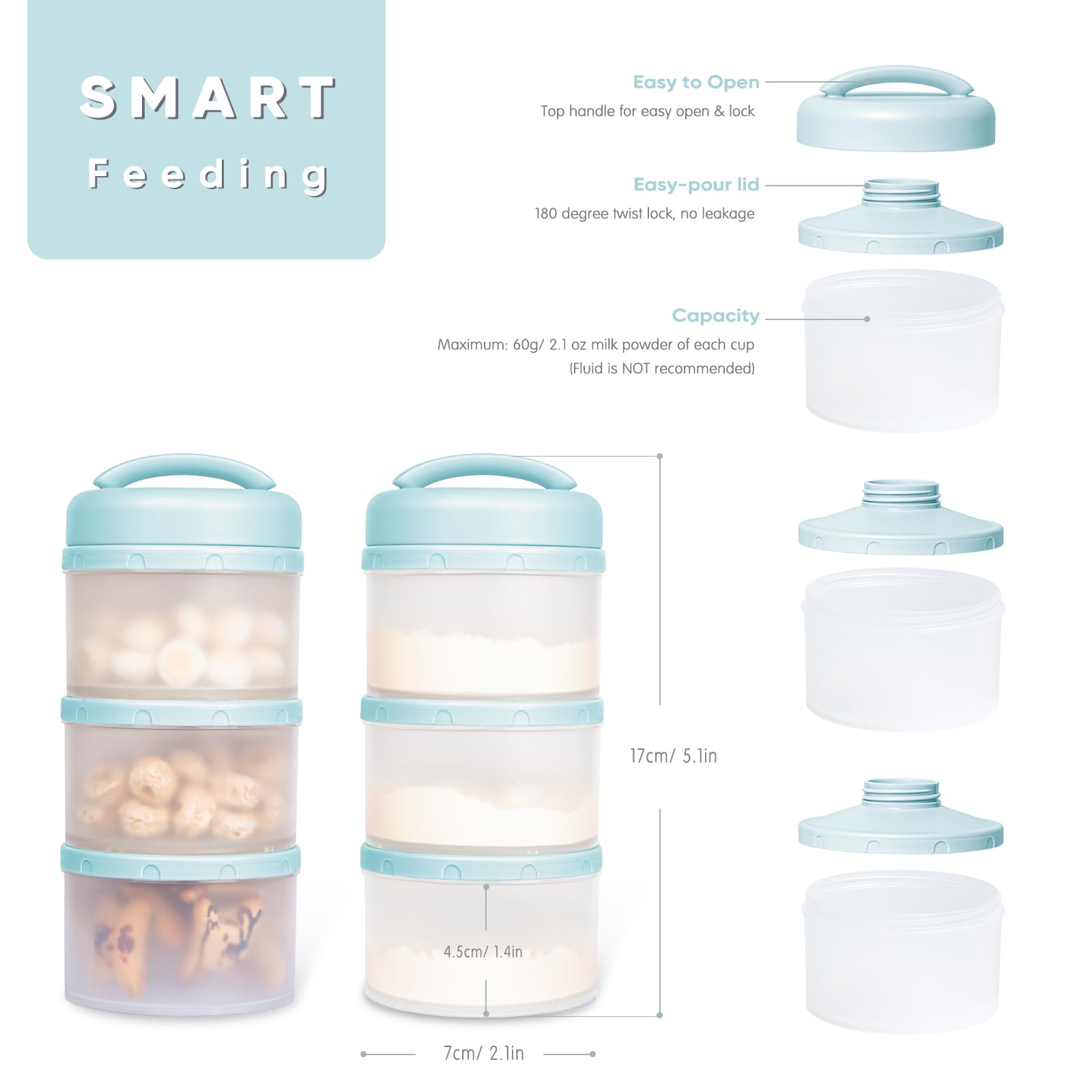 Termichy stackable dispenser compact pack demonstrated for portable use