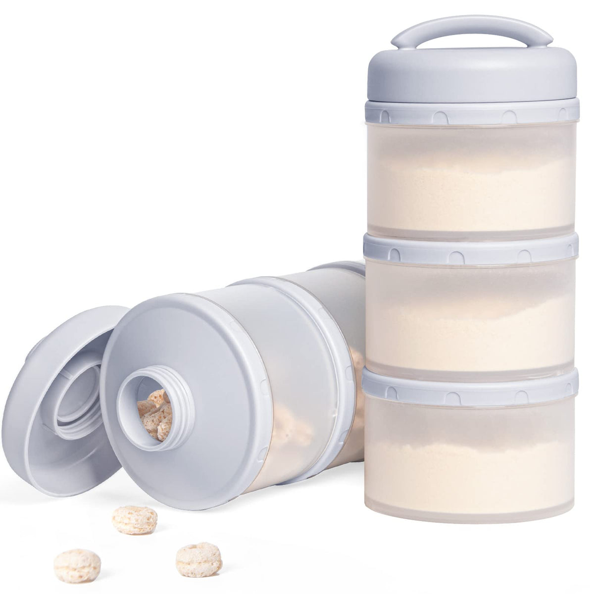 Termichy stackable dispenser compartments open for easy loading on the go.