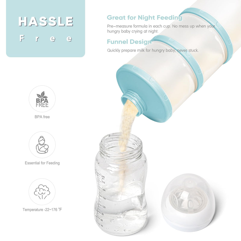 Termichy stackable dispenser with independent sections for easy 2-step feeding