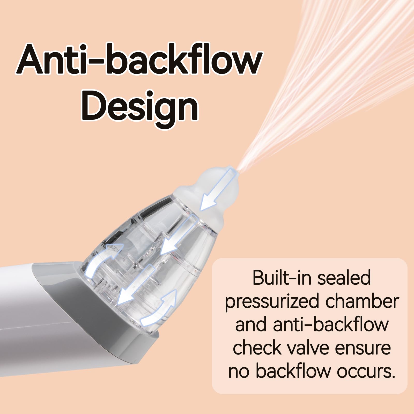 TERPINK silicone tip funnel designed for deeper congestion with a soft, comfortable touch.