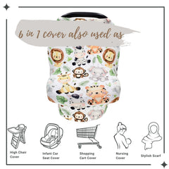 Terriboo car-seat-friendly zoo cover shields baby from wind and dust