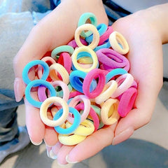 Tesvyns 300pcs color mix hair ties in vibrant collection for versatile styling