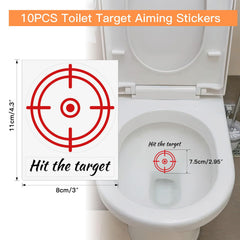 TESWEY toilet target stickers use water-resistant vinyl for durable bathroom use.