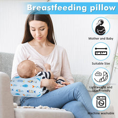 TEUOPIOE ergonomic design nursing pillow provides arm relief during feeds