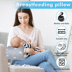 TEUOPIOE ergonomic nursing pillow close-up highlighting ergonomic support