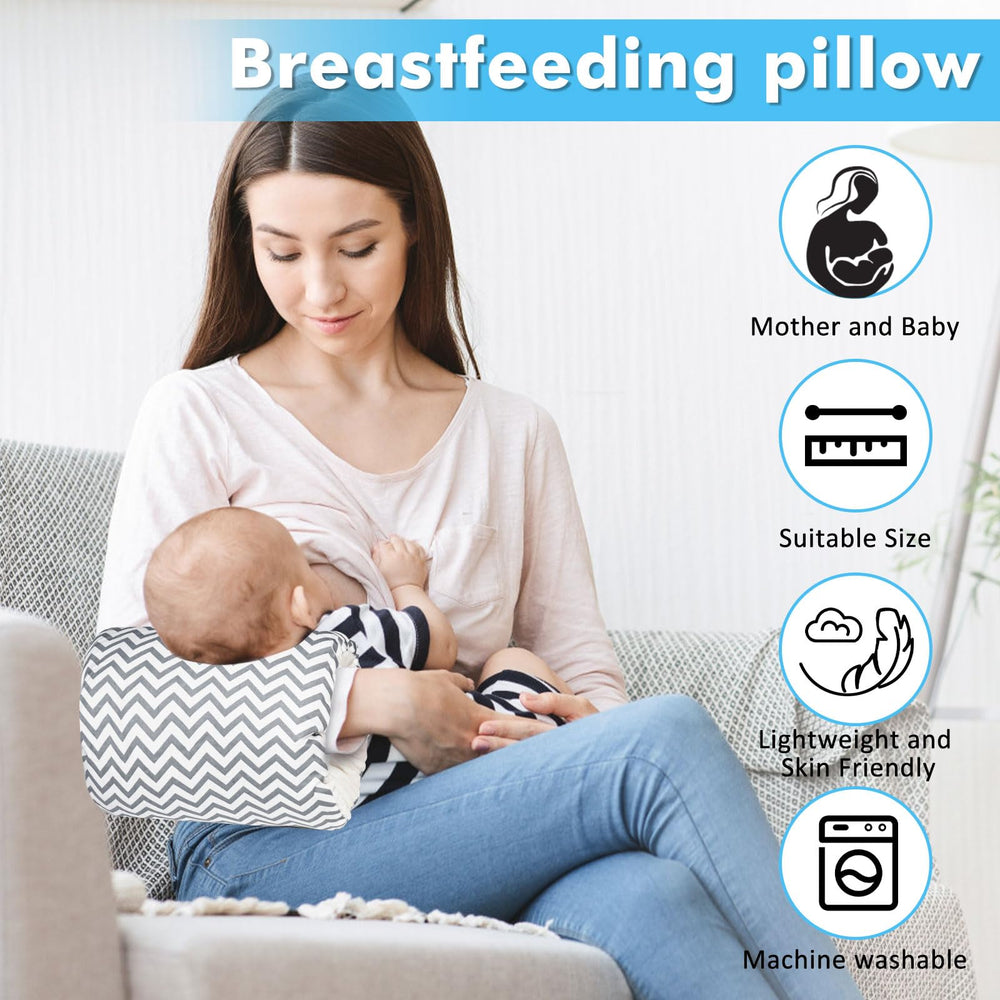 TEUOPIOE ergonomic nursing pillow supports arms, neck, and back during feeds.