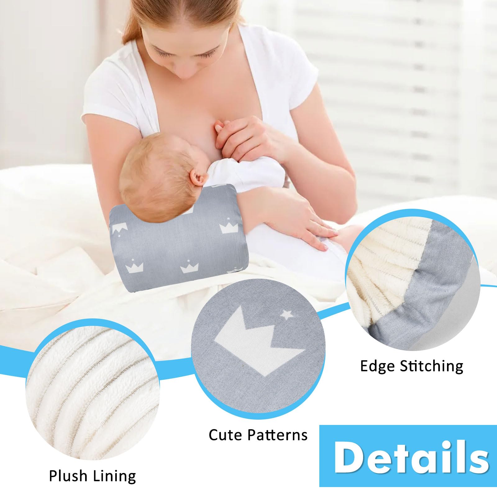 TEUOPIOE portable travel-sized nursing pillow ready for on-the-go use