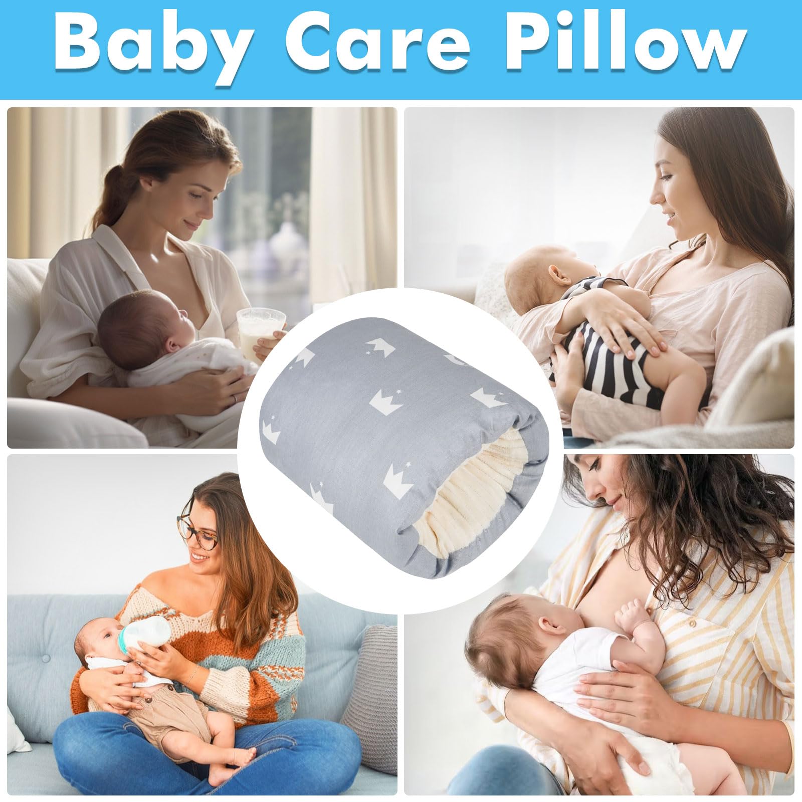 TEUOPIOE washable nursing pillow demonstrates easy cleaning care