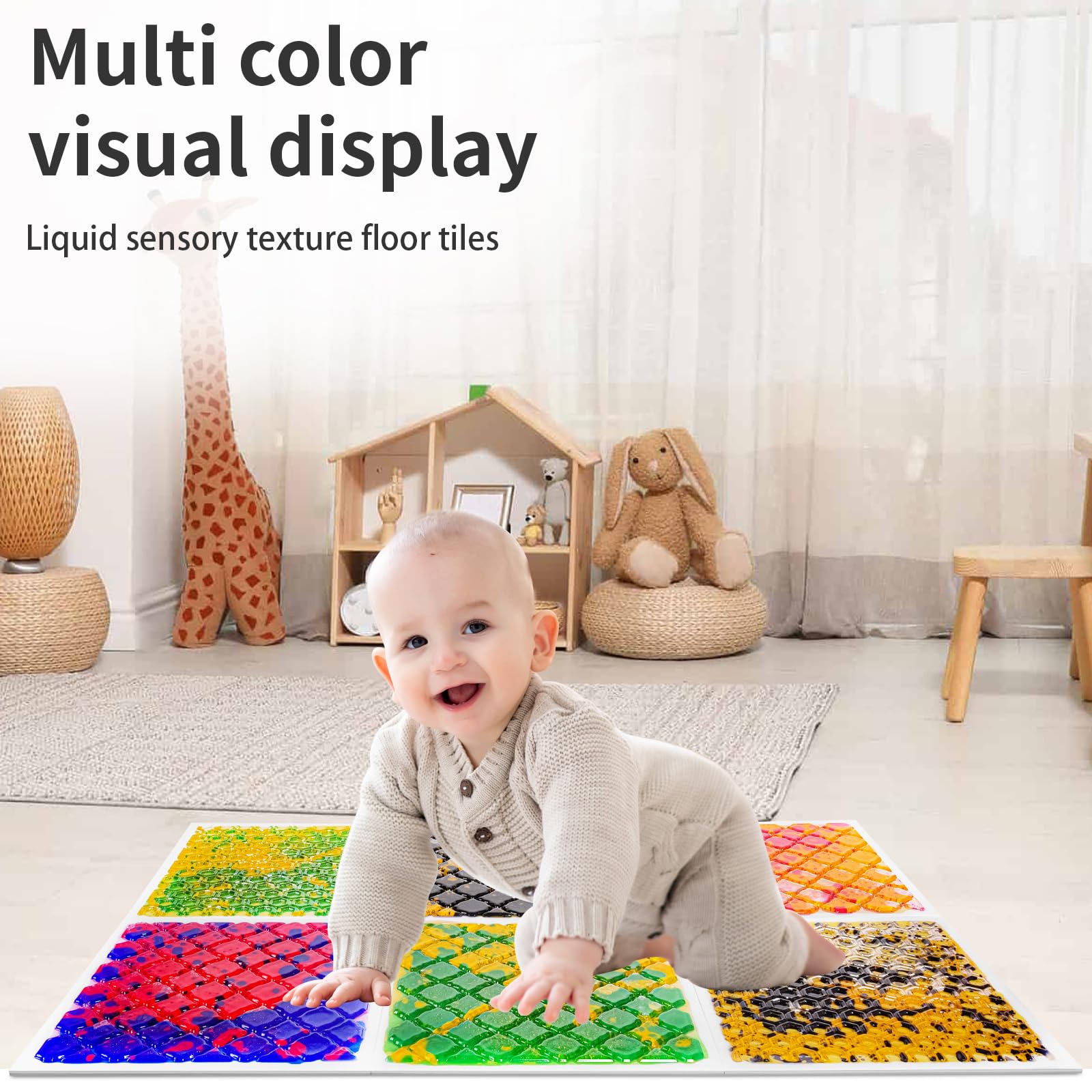 TEUCSIUB liquid motion tiles show swirling patterns during play
