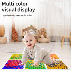 TEUCSIUB liquid motion tiles show swirling patterns during play