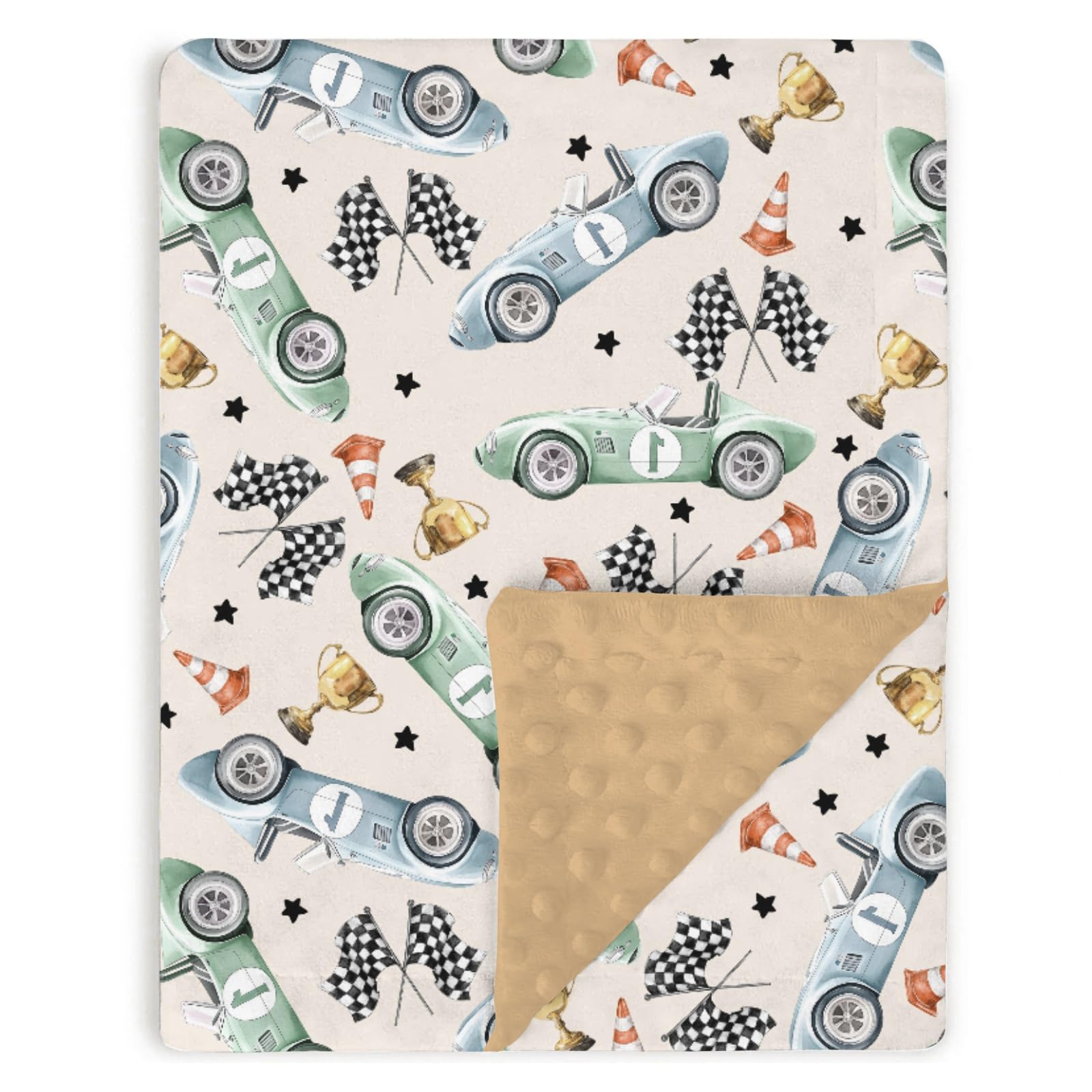 tewrnvioc baby-blanket-30x40-dotted-fleece-back shows cozy warmth for newborn swaddling.