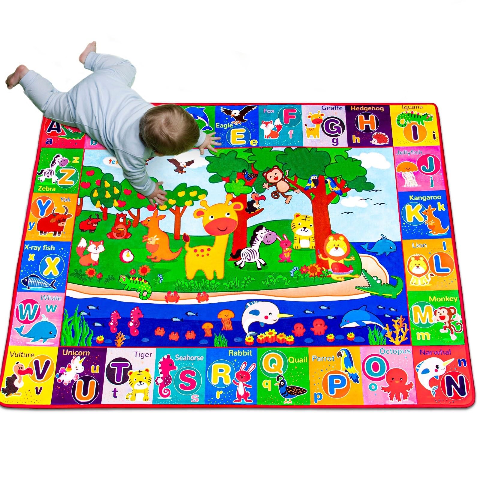 teytoy Baby Cotton Play Mat front view shows plush surface for cozy tummy time sessions.