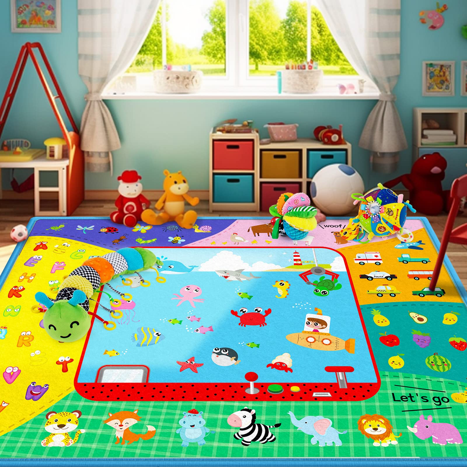 Teytoy Baby Cotton Playmat close-up texture highlights soft, skin-friendly surface for infants.