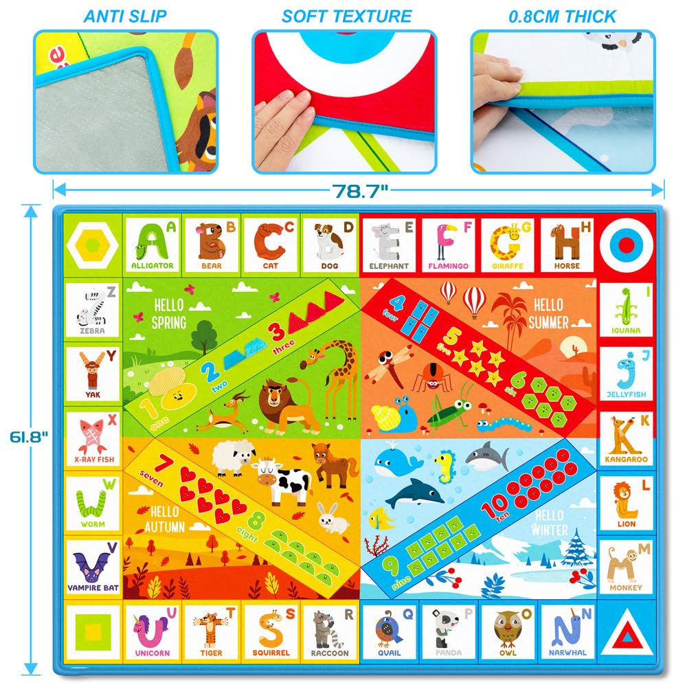 teytoy play mat with colorful shapes encourages shape and color recognition during play.
