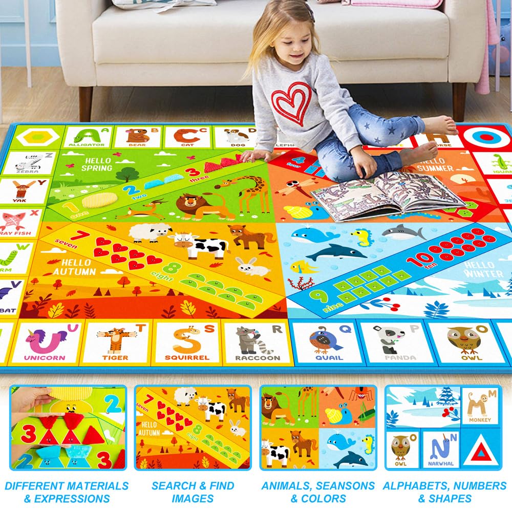 teytoy tummy time mat for babies with bright imagery and safe padding.