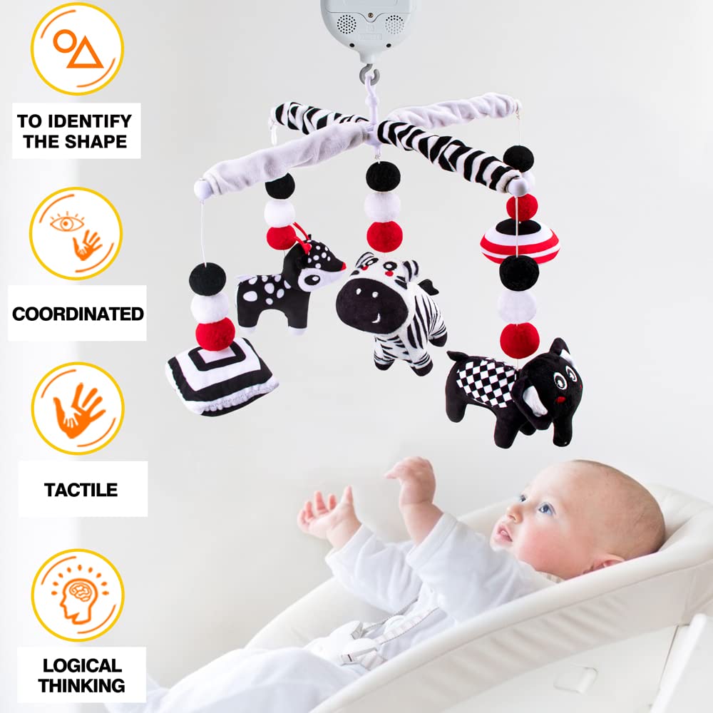 Teytoy baby-view high-contrast mobile designed for engaging infant eyes and coordination.