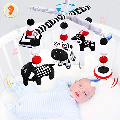 Teytoy black-white animals zebra elephant emphasizes high-contrast visuals for baby's retina.