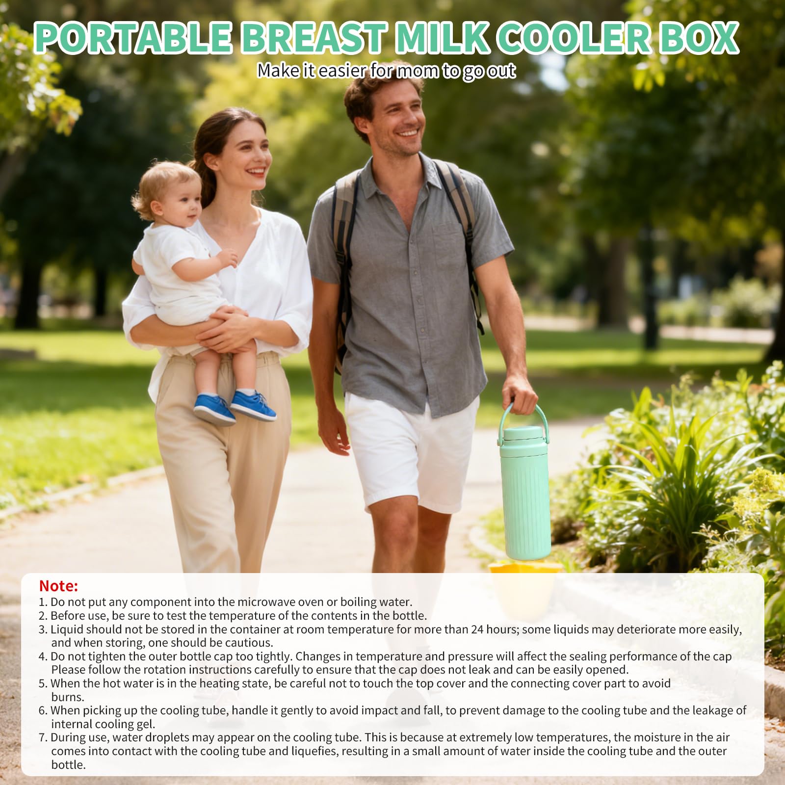 TfruKiet 22oz bottle inside cooler with leak-proof seal for mess-free transport.