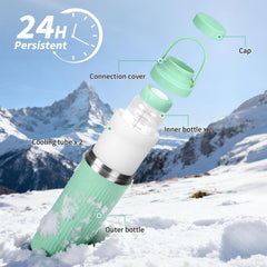 TfruKiet breastmilk cooler open lid revealing accessible bottle storage for quick use.