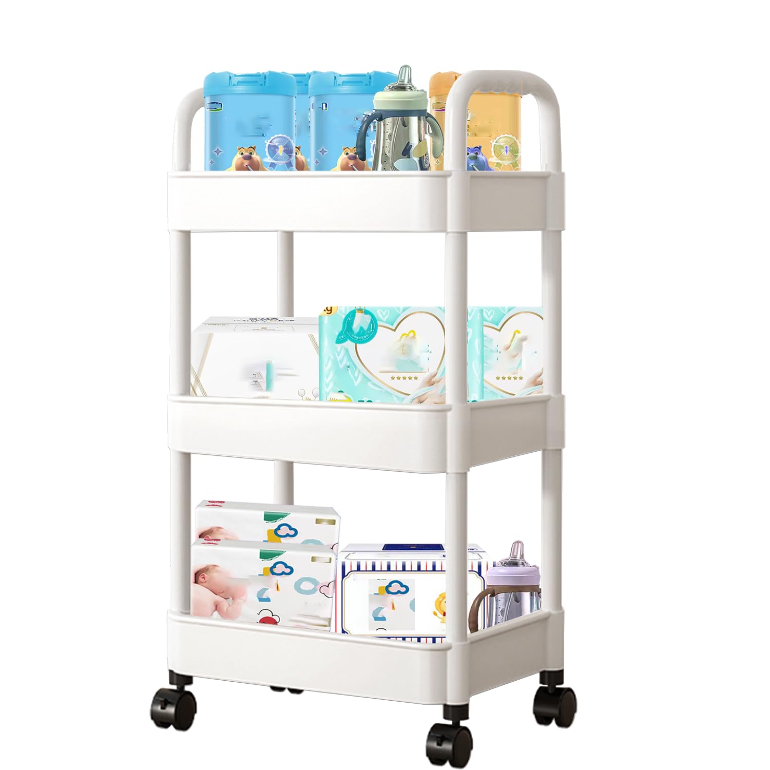 Tfulad baby diaper caddy assembly view showing quick tool-free setup