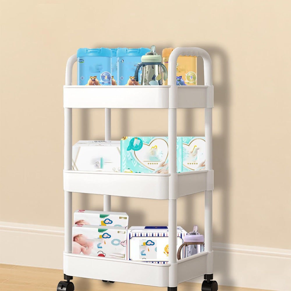 Tfulad diaper cart with wipes and bibs storage keeps nursery essentials organized.