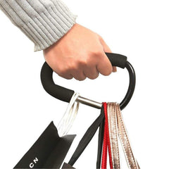 TGOOD stroller hooks 2-pack in action keeps bags organized on the go.