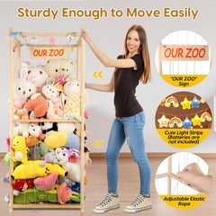 TGS OUR ZOO sign with light-strips close-up adds whimsy to nursery decor