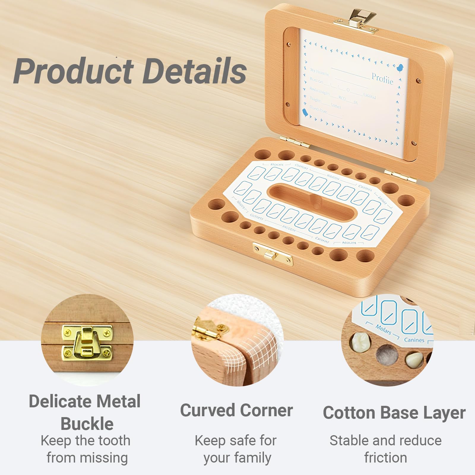 THAIYXFOEV tooth-fairy-holder with photo frame showcases milestones for families