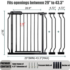 Thasamm expandable gate stair installation demonstrates flexible setup for safer stair access