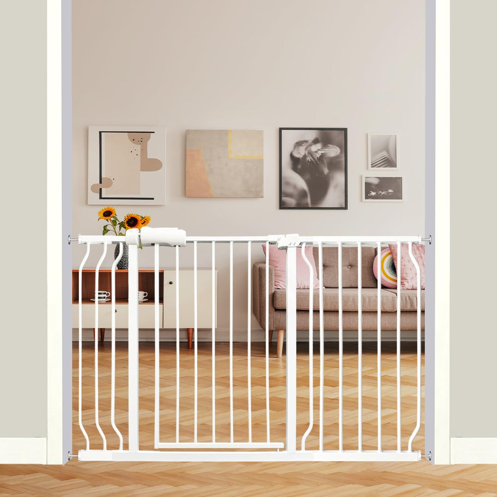 Thasamm extra wide baby gate wide width for easy passage and family safety.