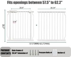 Thasamm extra wide gate walk-through door design enables easy one-handed passage
